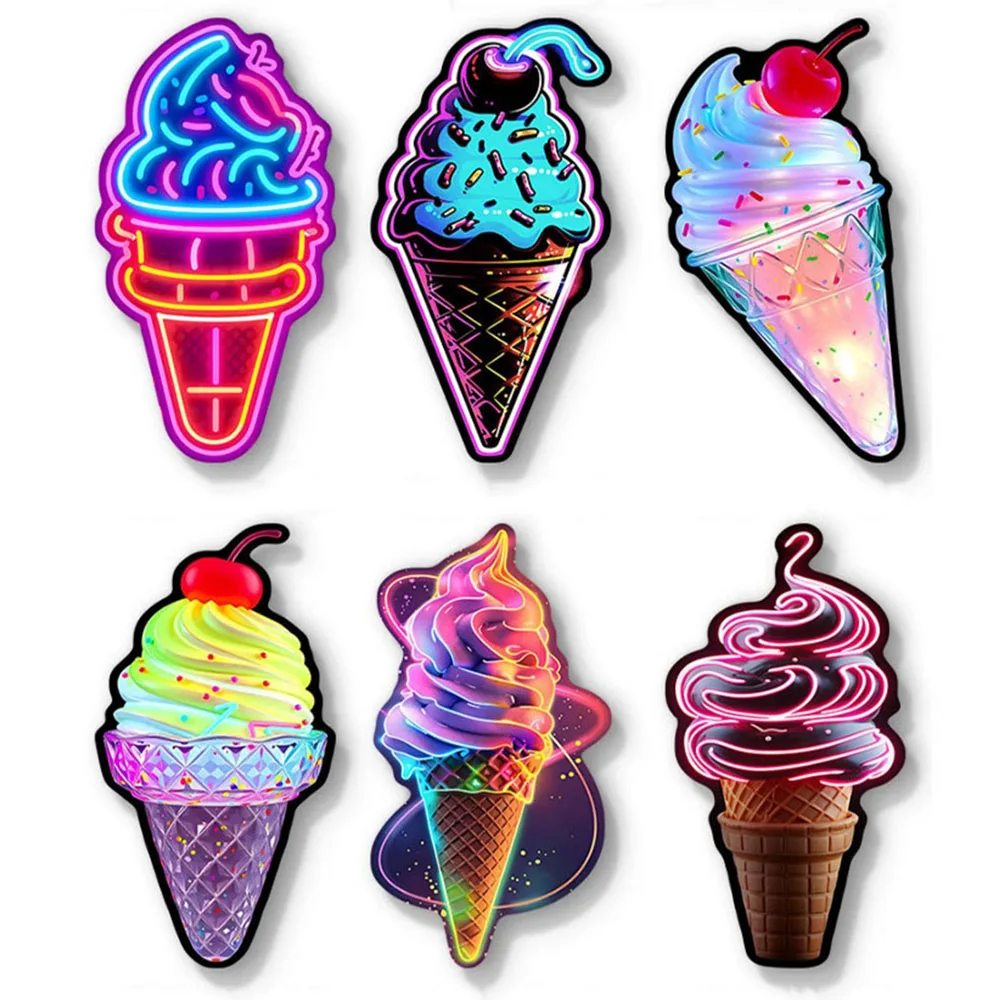 Ice Cream Lantern Painting Led Wall 2