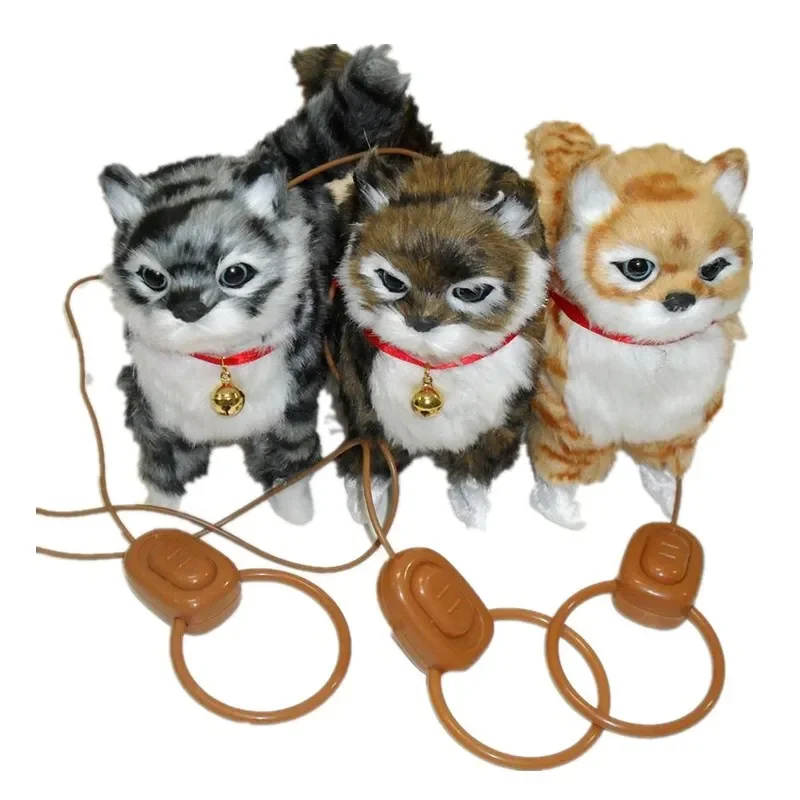 Electronic Plush Cat Toy Sing Songs Walk Robot Cat Kitten Leash Controled Music Kitty Pet Robotic Animal for Kids Gift игрушки