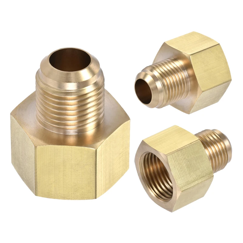SAE Female To SAE Male Flare Adaptor 1/4 3/8 1/2 3/4 To 1/4 3/8 1/2 5/8 Propane Natural Gas Reducer Air Conditioner