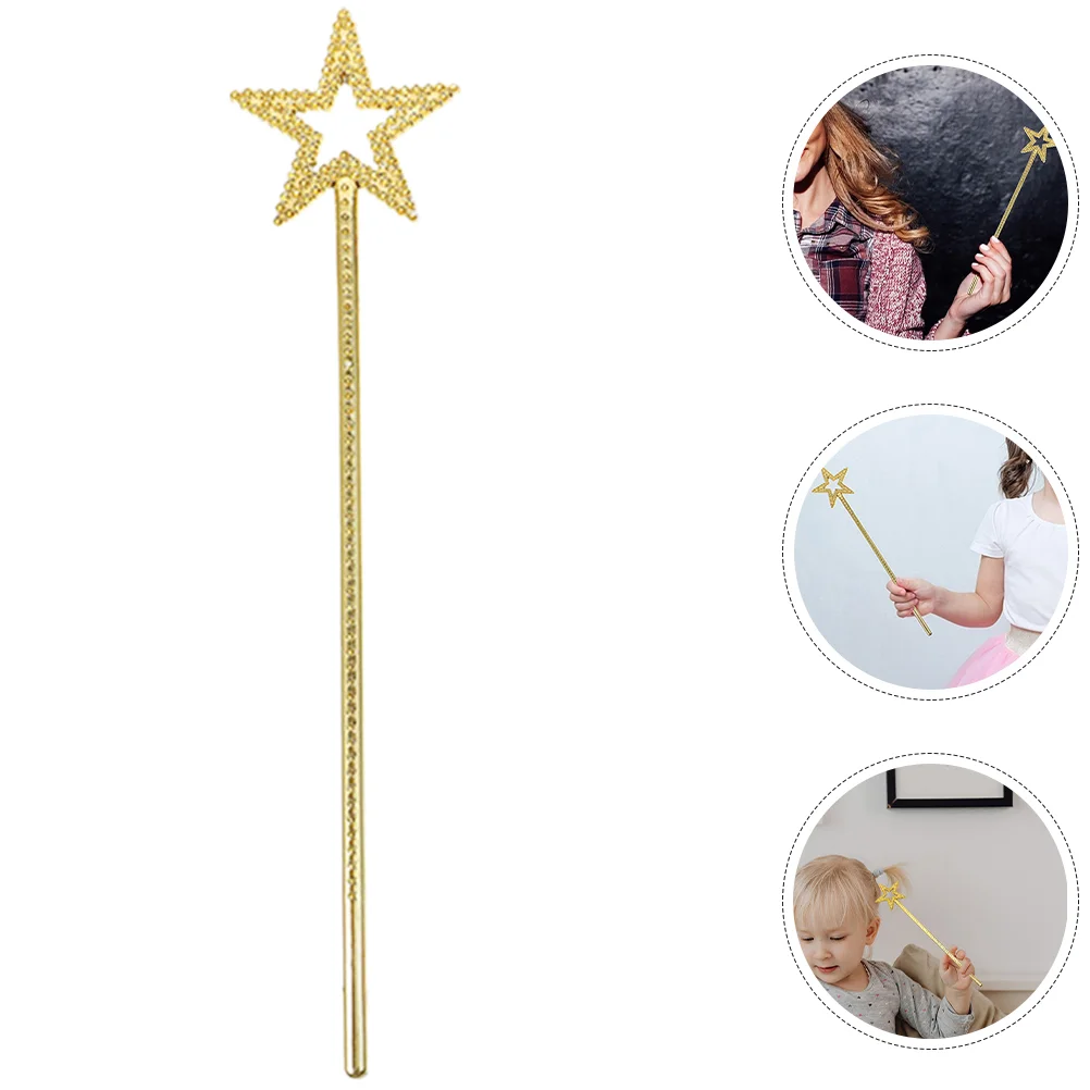 

Pentagram Wand Christmas Toys for Girls Children Fairy Stage Performance Prop Props Plating