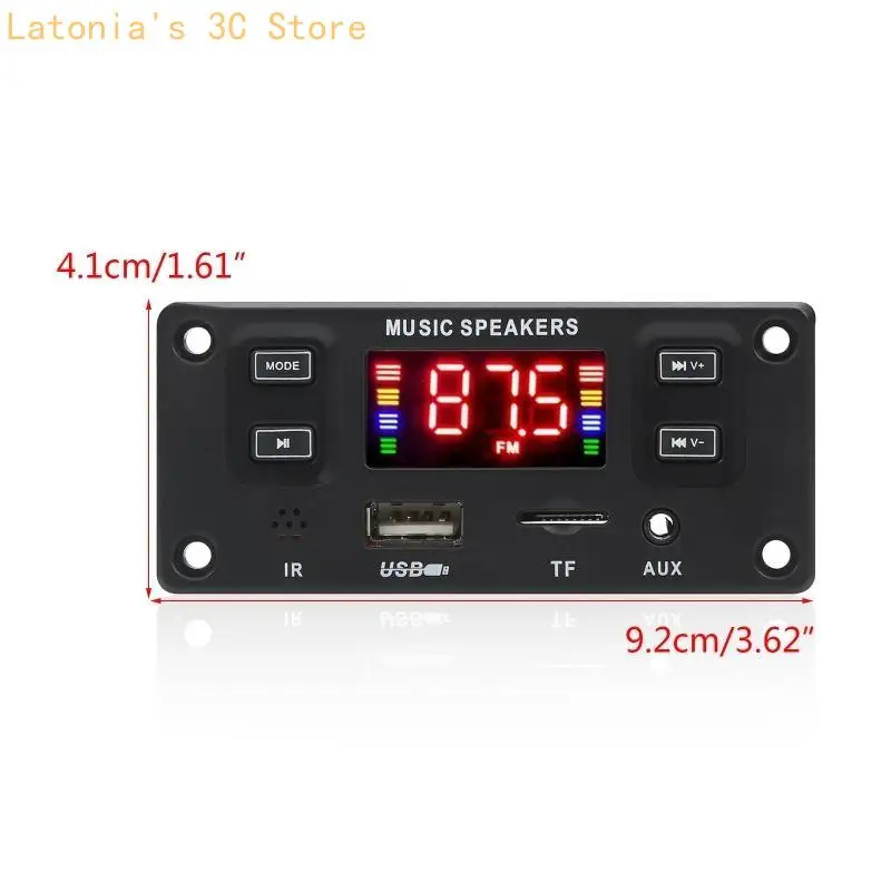Mp3 플레이어 2x60W 전력 증폭기 7V-24V 호환 디코더 보드 오디오 모듈 USB FM 라디오 AUX 플레이어 X3UB