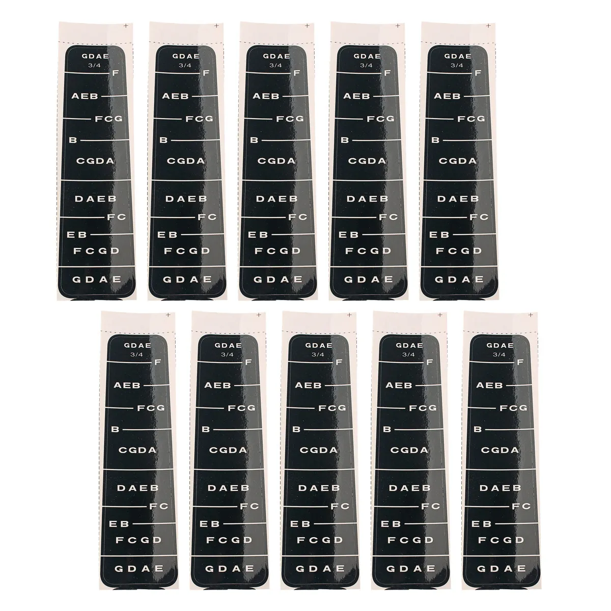 10Pcs 바이올린 스케일 스티커 학생용 자체 접착식 지판 데칼 마모 방지 바이올린 학습용 지판 표시기