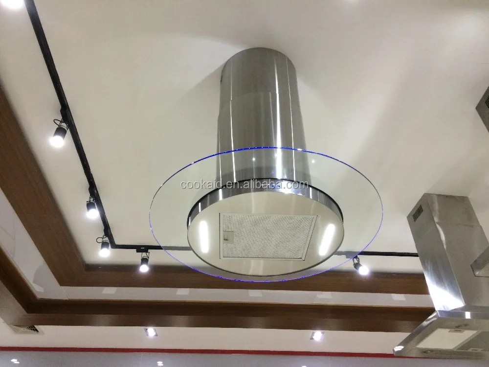 Stainless Steel round island chimney range hood 6