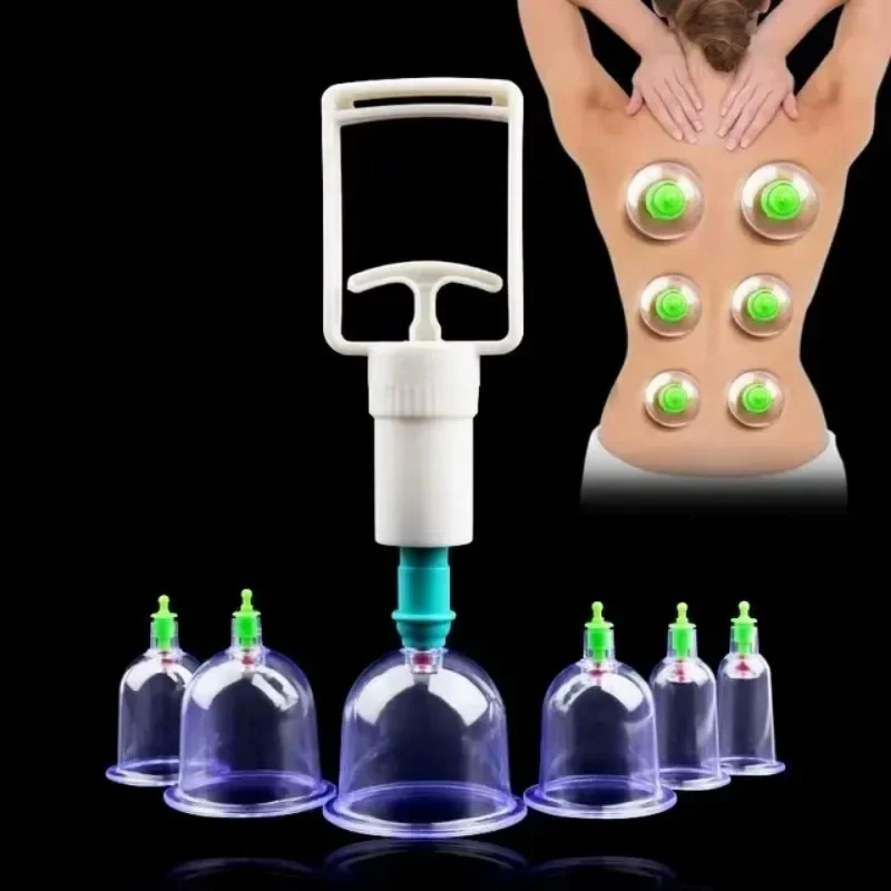 6Pcs Massage Cans Health Monitors Chinese Cupping Therapy Traditional Vacuum Suction Set Household Acupuncture Pump Care Tool 4