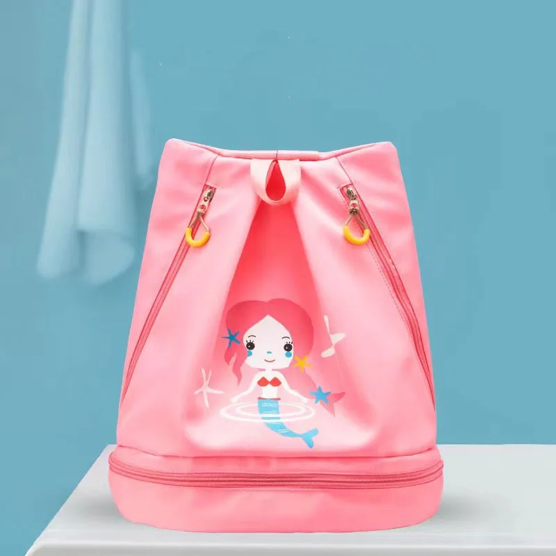 New children's wet and dry swimming bag, beach travel duffel bag storage bag 6