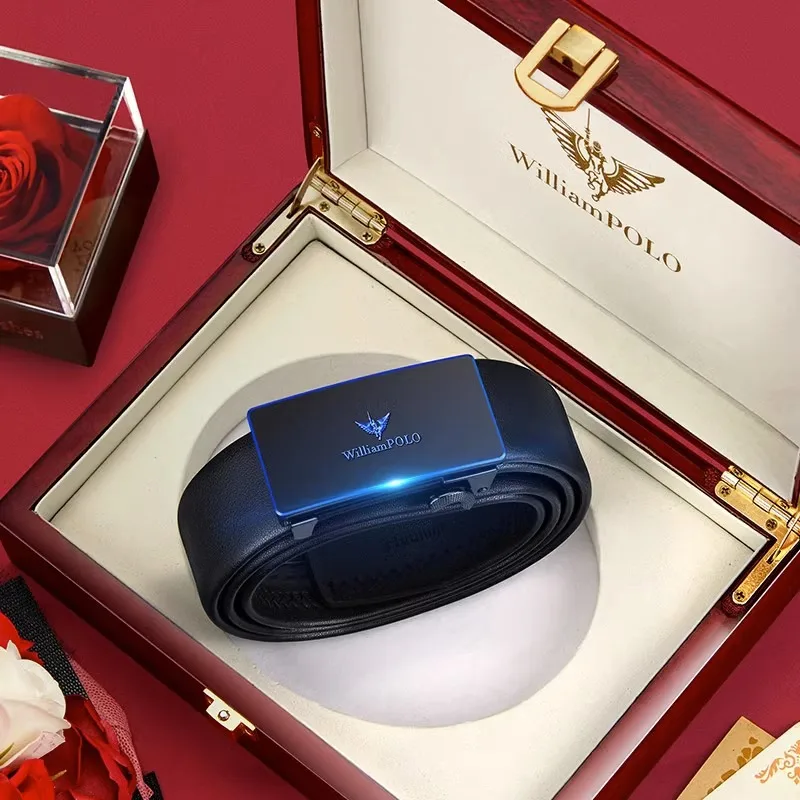 

Мужской ремень William Paul, черный ремень из натуральной кожи, 2023