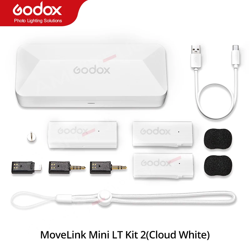 Godox-Movelink-ミニワイヤレスマイク,2.4GHz送信機受信機,iPhone用