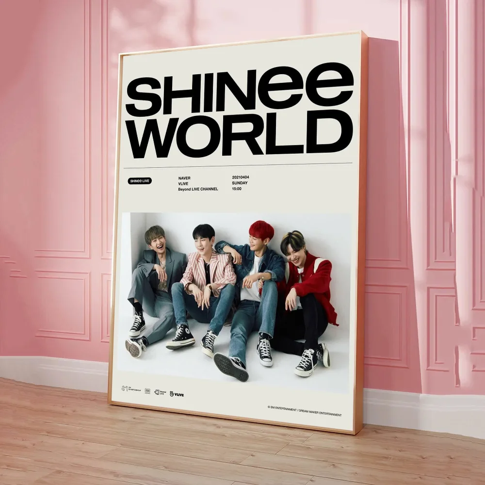 Kpop Korean Boys SHINee Poster Anime Posters Sticky