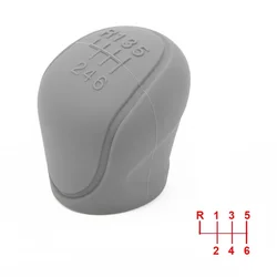 Silicone Non - Slip Gear Shift Knob Cover - Protective Car Interior Accessory (6 Speed Gray)