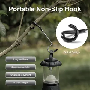 3Pcs Light Stand Holder Hooks Stainless Steel Portable Tent Pole Lamp Hanger Hunting Fishing Lantern Hanger Outdoor Camping Tool