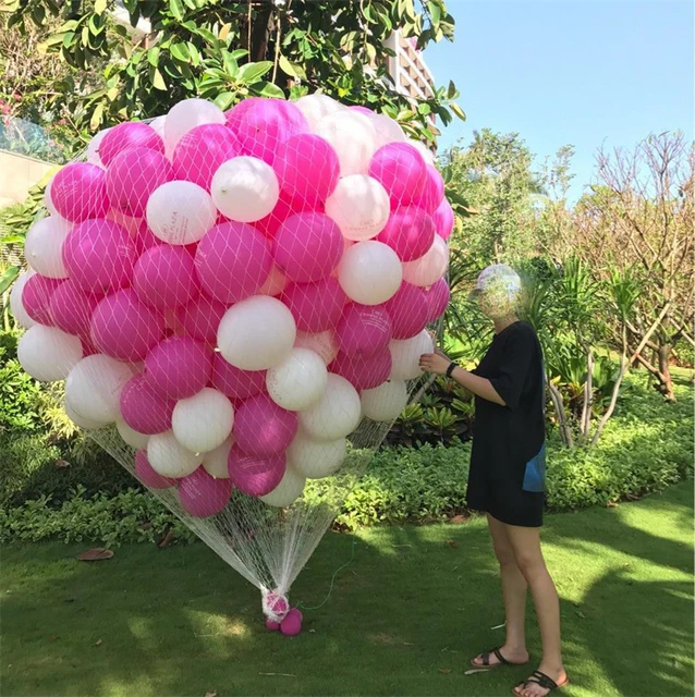 Chicinlife 1pcs Balloon net 200pcs 10inch Latex Balloons Size