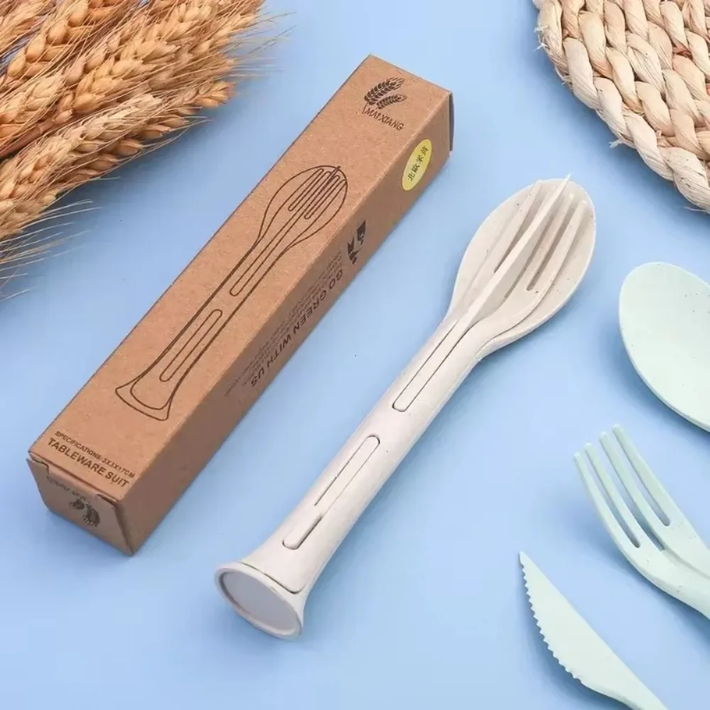 Set di 3 Pezzi di Stoviglie Portatili per Picnic e Campeggio - immagine 4