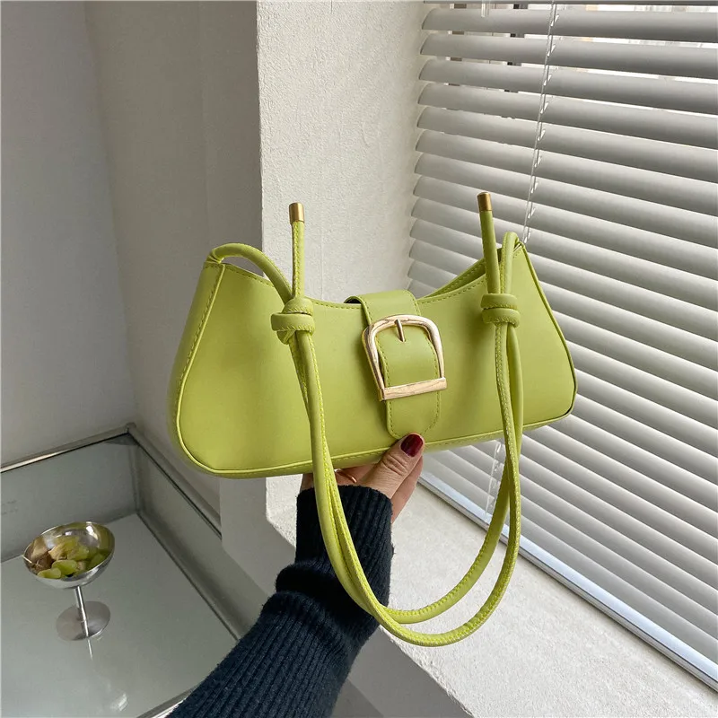 Women's Shoulder Bag Solid Color Popular Small Bag Trend Summer New Trendy Crossbody Bag Texture Shoulder Underarm Bag ﻿
