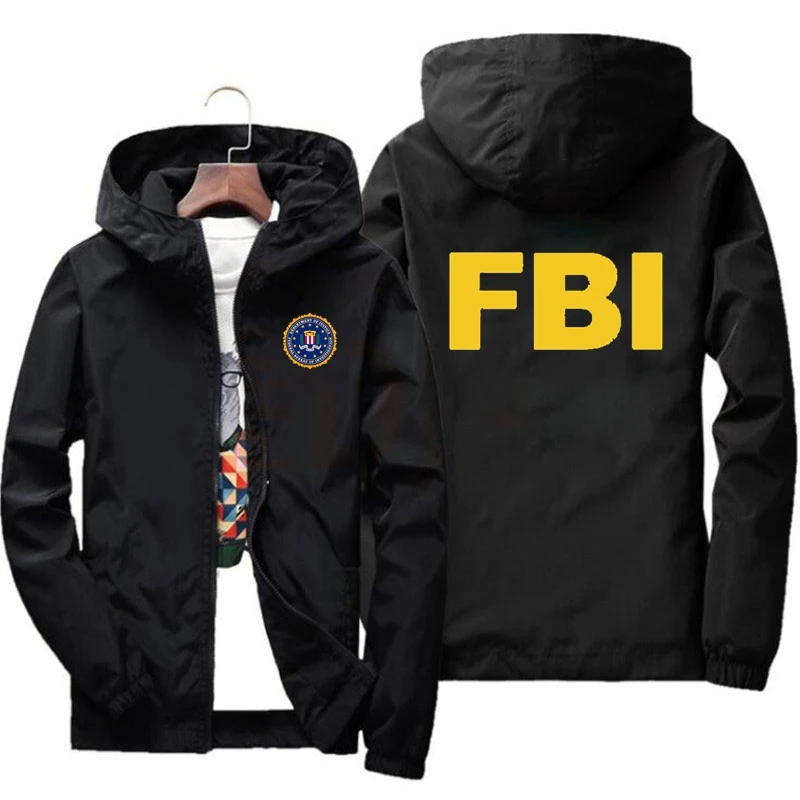

Мужская/Женская куртка в стиле ФБР Graphic, Модная тонкая куртка с принтом, куртка-бомбер для полиции США, весна-осень 2023