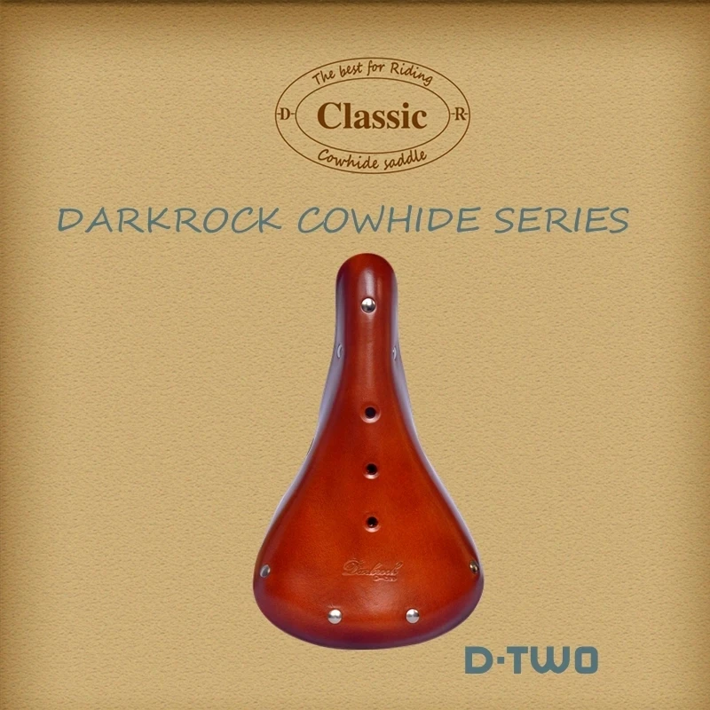 

Седло для шоссейного велосипеда DARKROCK D-two из натуральной коровьей кожи в стиле ретро, классическое велосипедное седло, велосипедные аксессуары