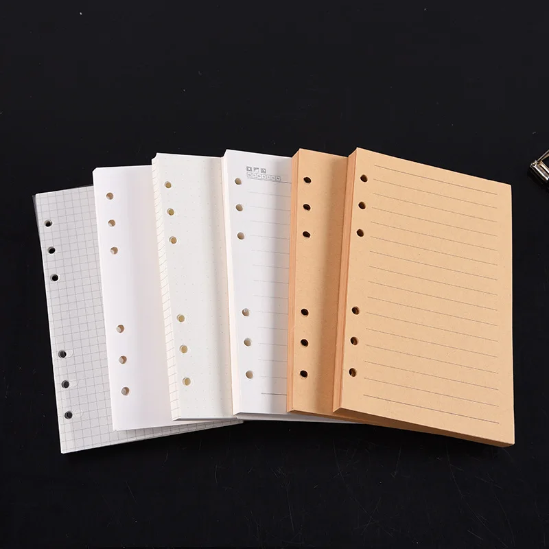 45 PCS Kawaii A5 A6 A7  Kraft Binder Notebook Paper Refill Spiral Binder Index Inside Pages Monthly Weekly Daily Planner Agenda