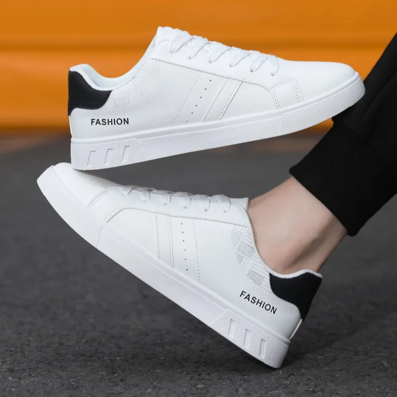 Luxury Brand Men Casual Leather Shoes Spring New Hot Sale Versatile Sneakers Fashion Male Vulcanized Shoe Flats Shoe Para Hombre
