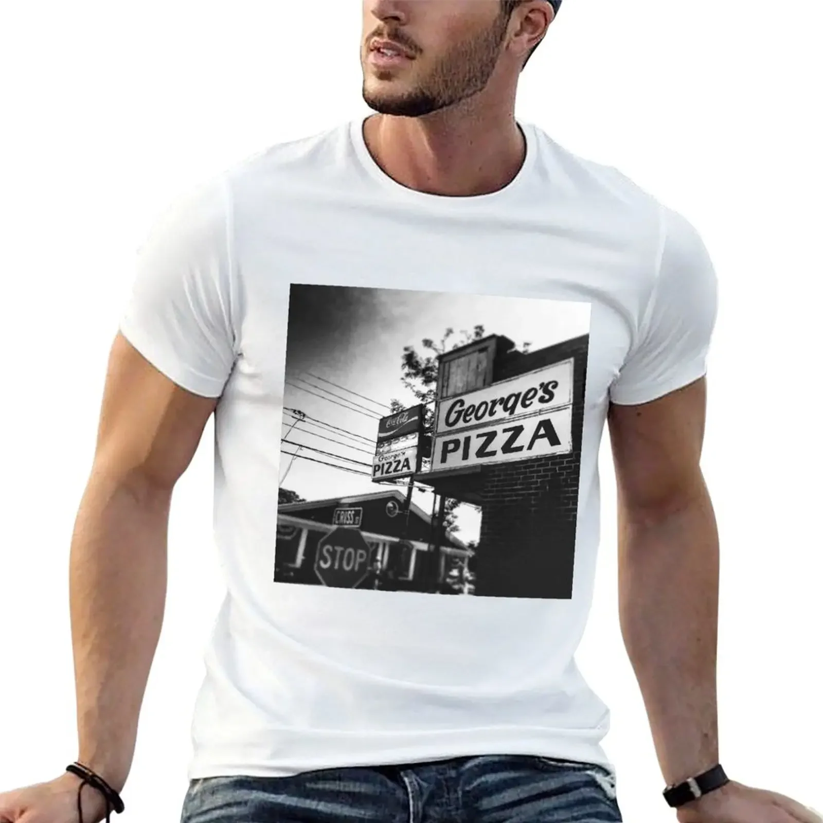 

George’s Pizza-Harwich Port T-shirt tees aesthetic clothes plus size tops plain white t shirts men