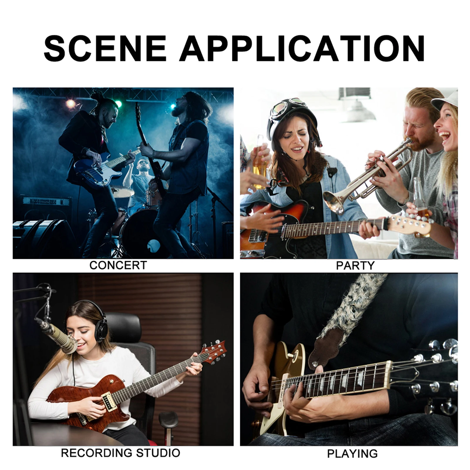 Electric Guitar Headphone Amplifier Amp 3.5mm Headphone Jack Aux In Classic Rock Distortion Effect Built in Rechargeable Battery