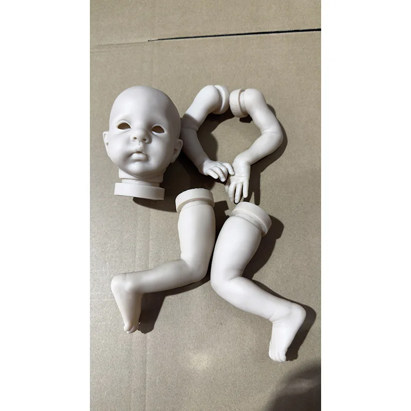 Kit Bambola Reborn Mikki da 17 Pollici, Nuovo e Popolare, Non Finito, Non Dipinto, Colore Fresco, con Corpo in Stoffa, Parti Fai-da-te per Bambola, Solo per Artisti - immagine 2