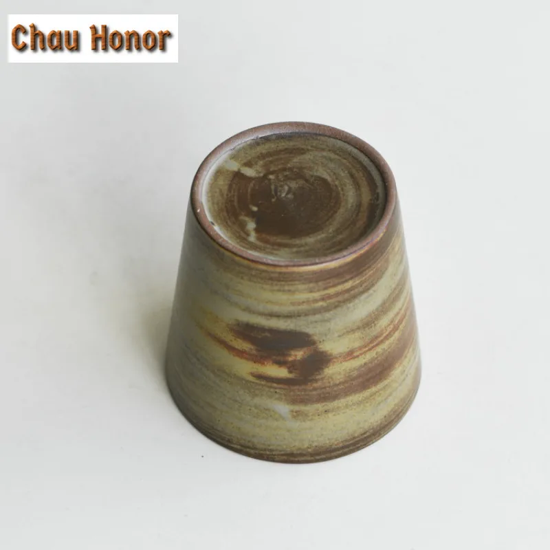 230ml Antique Brushed Glaze Coarse Pottery Cola Mug Bubble Teacup Cold Hot Water Jug Hand Warmer Mug Office Water Cup Drinkware