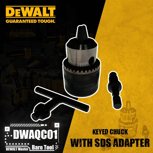 DEWALT DWAQC01 Keyed Chuck With SDS Adapter Driver Power Tool Accessories