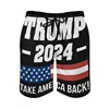 New In Donald Trump Beach Shorts For Men American President Trump 2024 Swimming Trunks Surfing Board Shorts Male Street Clothes 2