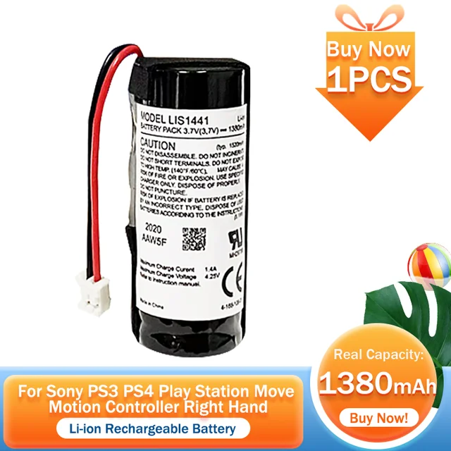 1pcs LIS1441 3.7V 1380mAh Rechargeable Lithium Batteries LIP1450 For