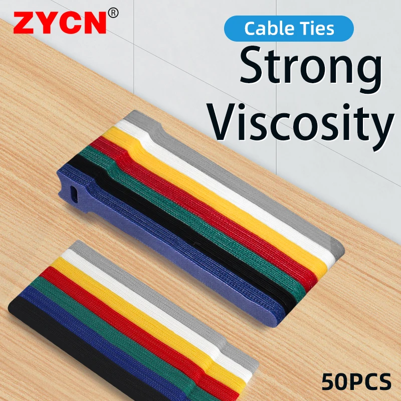 Reusable Nylon Cable Tie Hook Loop Strap Cord