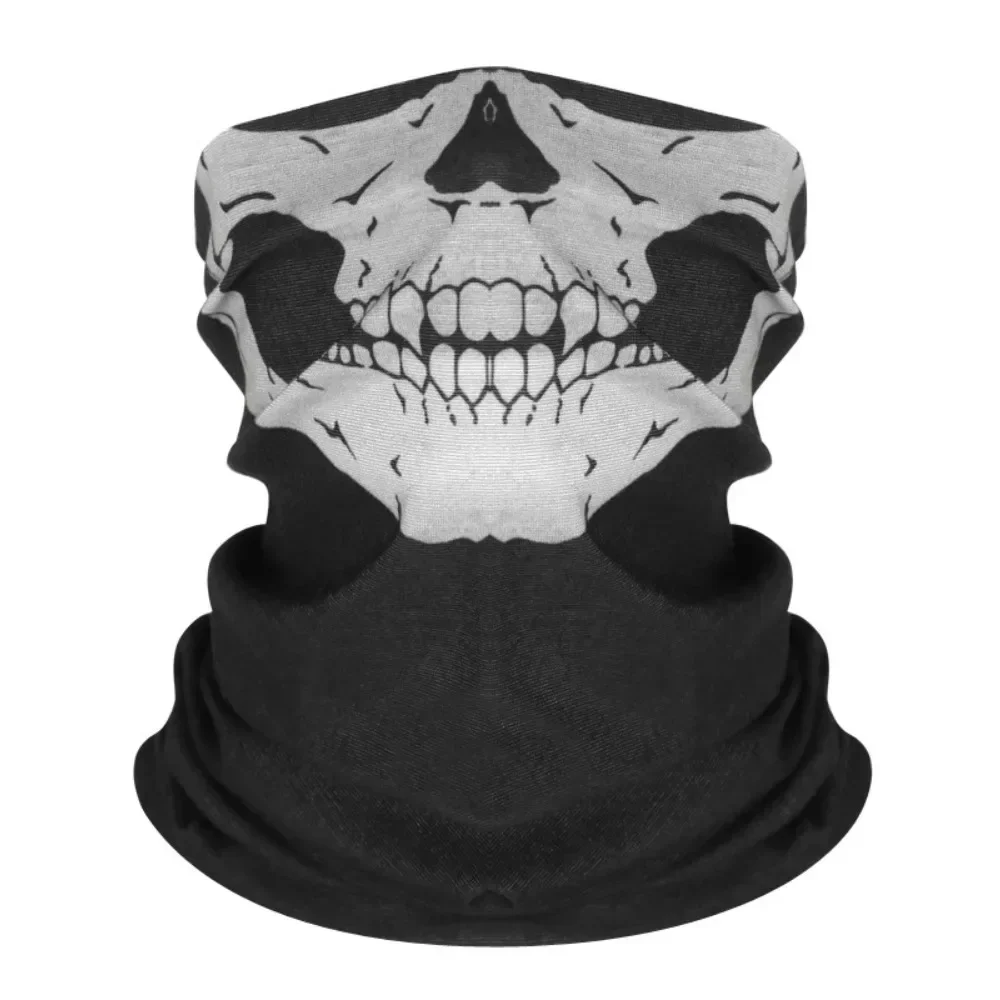1pc Motorcycle Scarf Face Mask Shield Skull Ghost Face Riding Balaclava Outdoor Winter Warm Bike Head Face Mask Shield