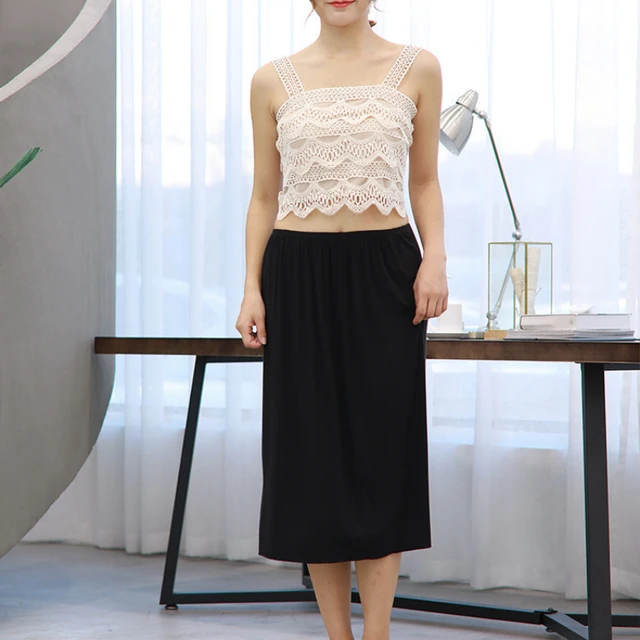 Sottogonna In Cotone MELLIEX - Antistatica, Lunghezza 50cm, Taglie S-XXL, Beige - Foto 10