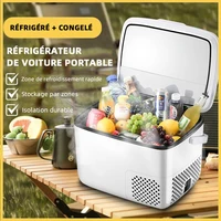 Réfrigérateur de voiture 18L, compresseur électrique, refroidisseur -20°C ℃ -15 ℃   Mini-réfrigérateur de conservation 12V/24V/220V, glacière pour le camping 2