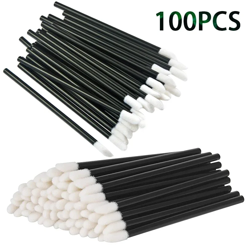Description Picture 2 of itemDisposable Lip Brush 100Pcs Eyelash Extension Makeup Brushes Lash Extension Mascara Applicator Lipstick Wands Cosmetic Tools