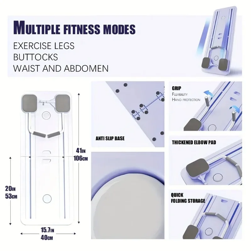 Multi Functional Fitness Board Foldable Rolling Belly Supine Board Fitness Exercise At Home Exercise Equipment Gym