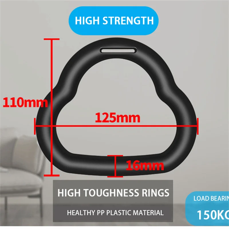 Thuis Gymnastiek Ringen Voor Kid Abs Gym Ring Verstelbare Bandjes Gespen Pull-Up Workout Fitness Artistieke Gymnastiek Apparatuur Tool