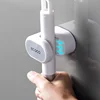 Strong Adhesive Mop Broom Holder Wall Mount - No Drill Bathroom Storage Rack, Heavy Duty Waterproof Hook for Cleaning Tools 2