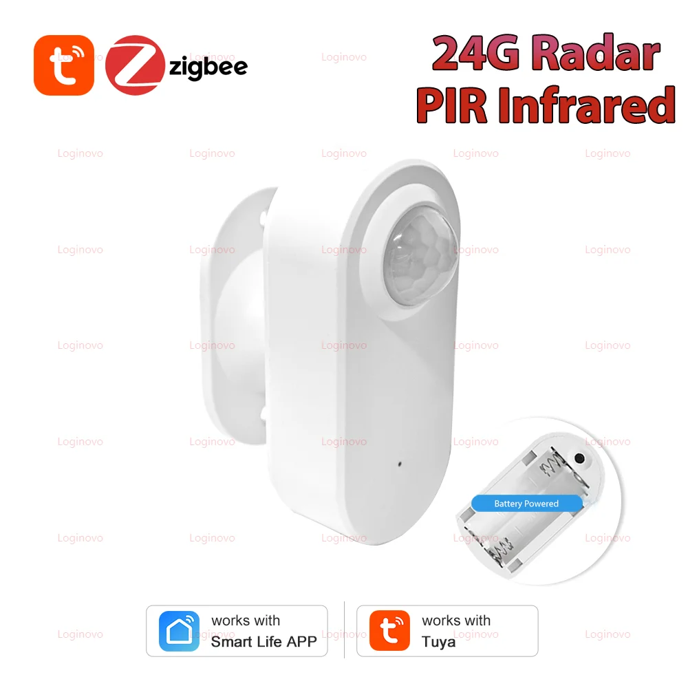 PIR Motion Sensor Human Presence Sensor Motion Sensor Motion Sensor Switch Infrared Detector Sensor Tuya Zigbee 24G Radar PIR Motion Sensor Human Presence Detection Battery Powered Smart Home Automation Luminance Detector