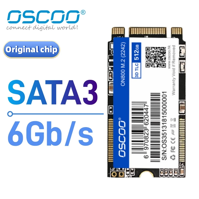 OSCOO M.2 SSD SATAIII 128GB 256GB 512GB 1TB HDD NGFF 2242 Hard