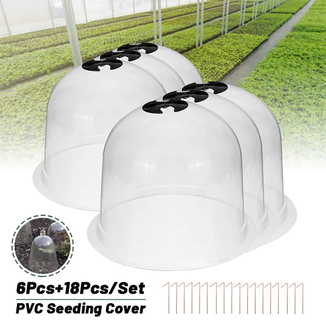 6Db Növényi Védelem Csengő Borító Újrafelhasználható Pvc Műanyag Kerti Óvodai Borítás Üvegházhatást Okozó Hőkezelő Üzem Burkolata - Image 6