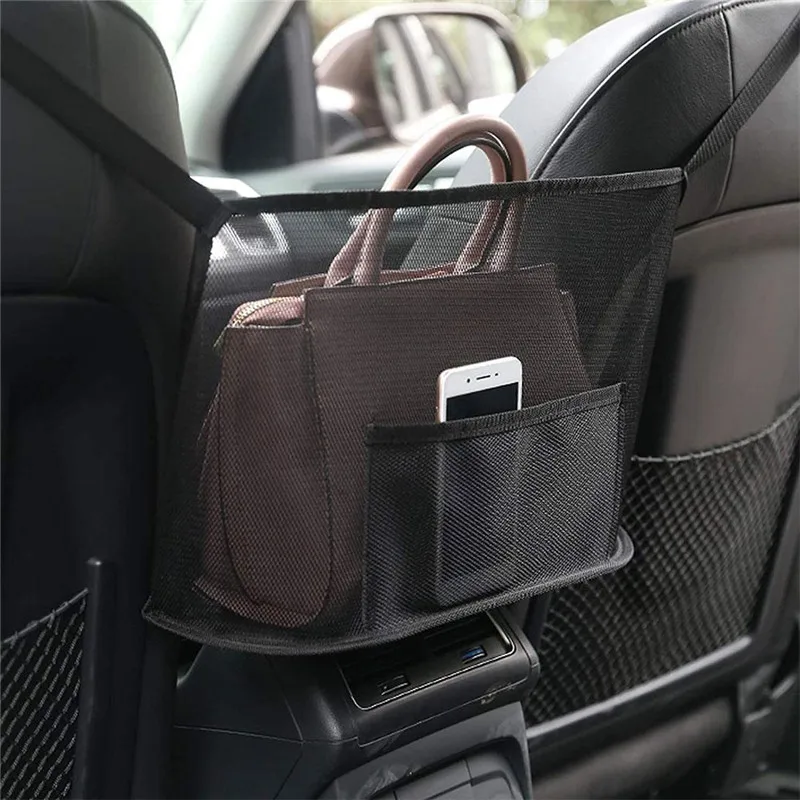 Auto-Organizer-Tasche zwischen den Vordersitzen, Auto-Mesh