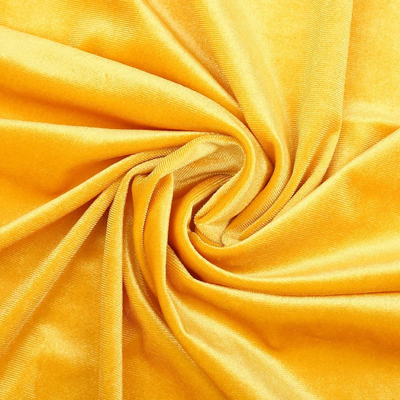 Velvet Fabric Four-sided Elastic By The Meter for Clothing Curtains Diy Sewing Knitted Thickened Winter Plain Black White Cloth 2