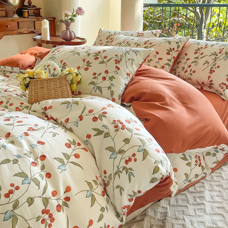 

Top Quality Discount Twin Full AB Double-sided Design Bedding Sets Single Double On Hot Sales