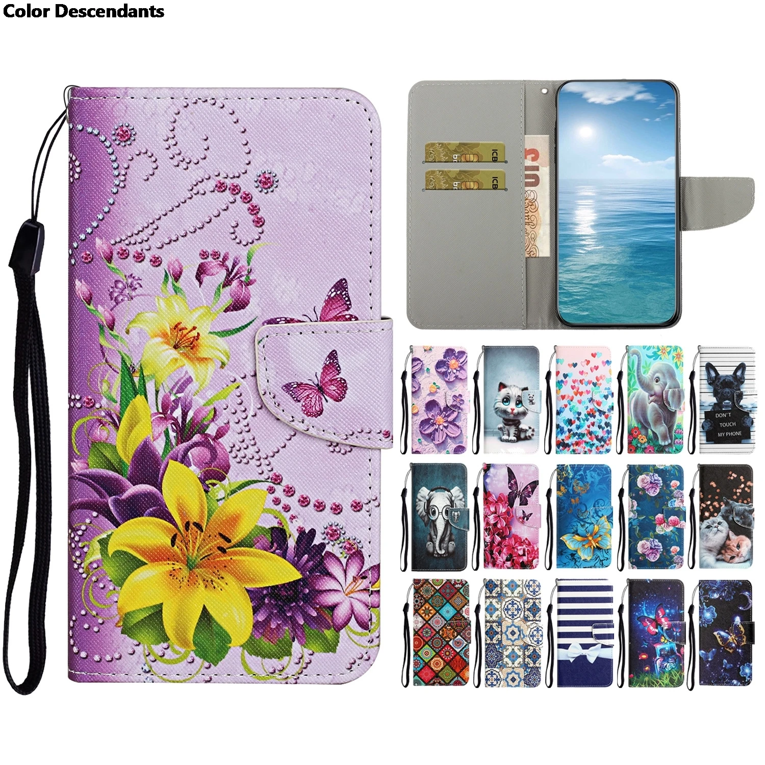 Divers Portefeuille Zanae Galaxy S5 Turquoise