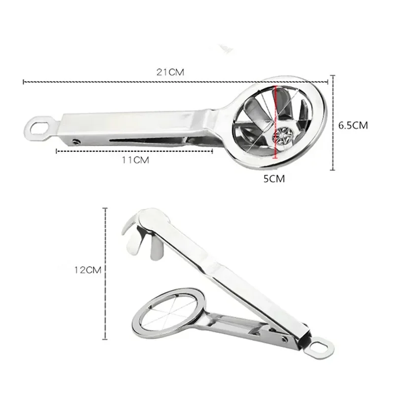 Egg Cutter Stainless Steel Egg Slicer Egg Cutter Handle Six Blades Dishwasher for Hard Boiled Heavy Duty Food Fruit Slicer