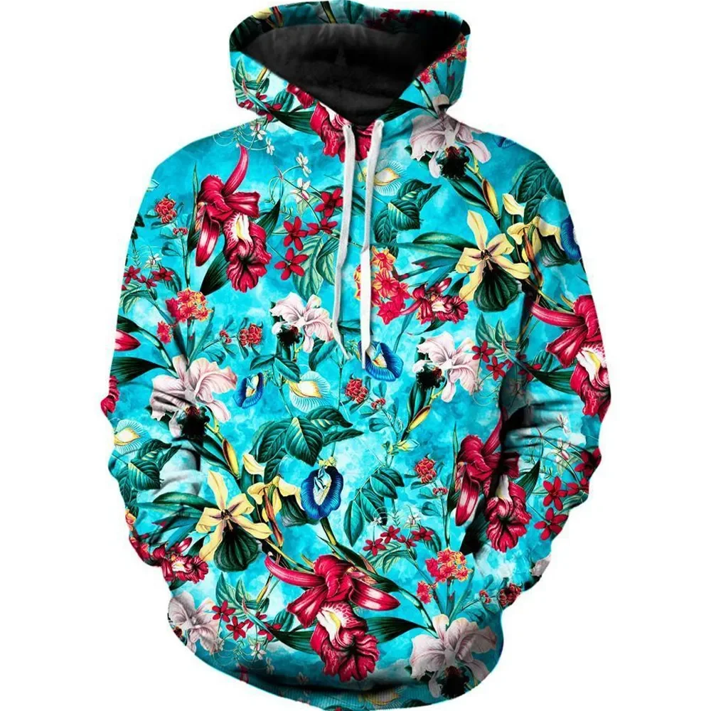 

Floral Hoodie Sweatshirt Men Women 3d Printed Botanical Graphic Fashion Casual Apparel Funny Oversized Pullover Y2k Clothes