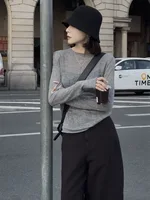 2025 New Thin cashmere sweater women sweater in Spring and summer fashion O-Neck pullover top 1