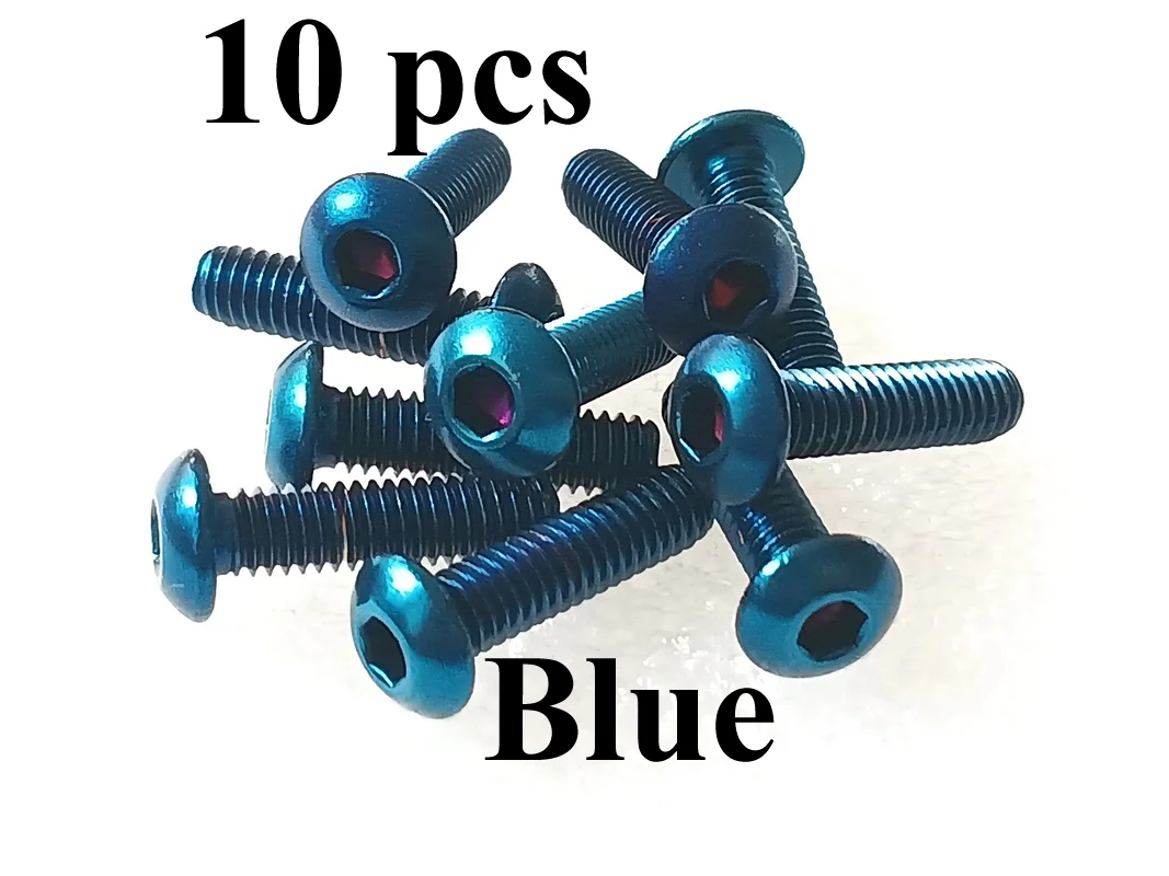 Hexagon Socket Head Bolt Hex Socket Screw Hexagon Socket Screw Hexagon Socket Head Screw ISO 7380 M4 Titanium screw M4x5 M4x6 M4x8 M4x10 M4x12 M4x14 M4x15 M4x16 M4x18 M4x20 M4x22 M4x25 M4x30 Button Head Hex 2.5 TiGR2