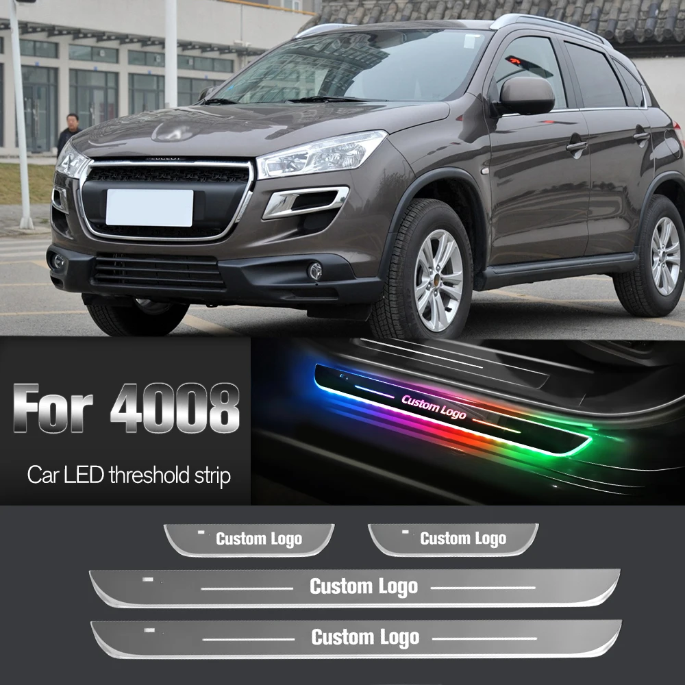 

Car Door Sill Light For Peugeot 4008 2012-2017 2013 2014 2015 2016 Customized Logo LED Welcome Threshold Pedal Lamp Accessories