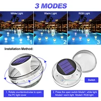 Floating Pool Lights Solar Pool Lights RGB Color Changing IP65 Waterproof LED Night Light for Swimming Pool Hot Tub Pond Decor 2