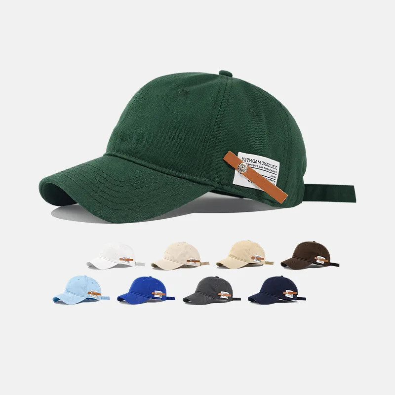 

Classic hat Couple soft top cap Women retro sunscreen label Fashion casual baseball cap Male fashion